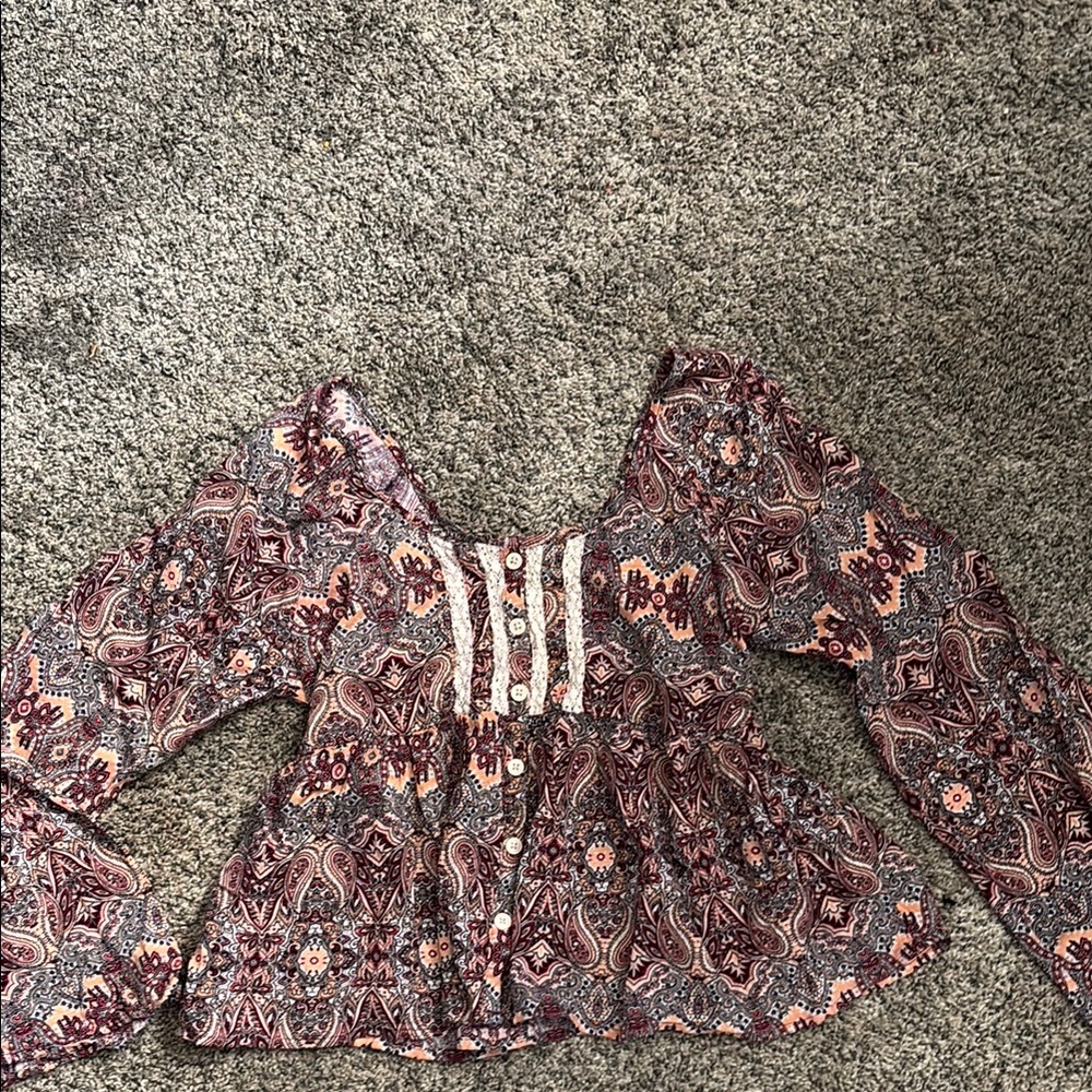 Bohemian Paisley Print Women's Top